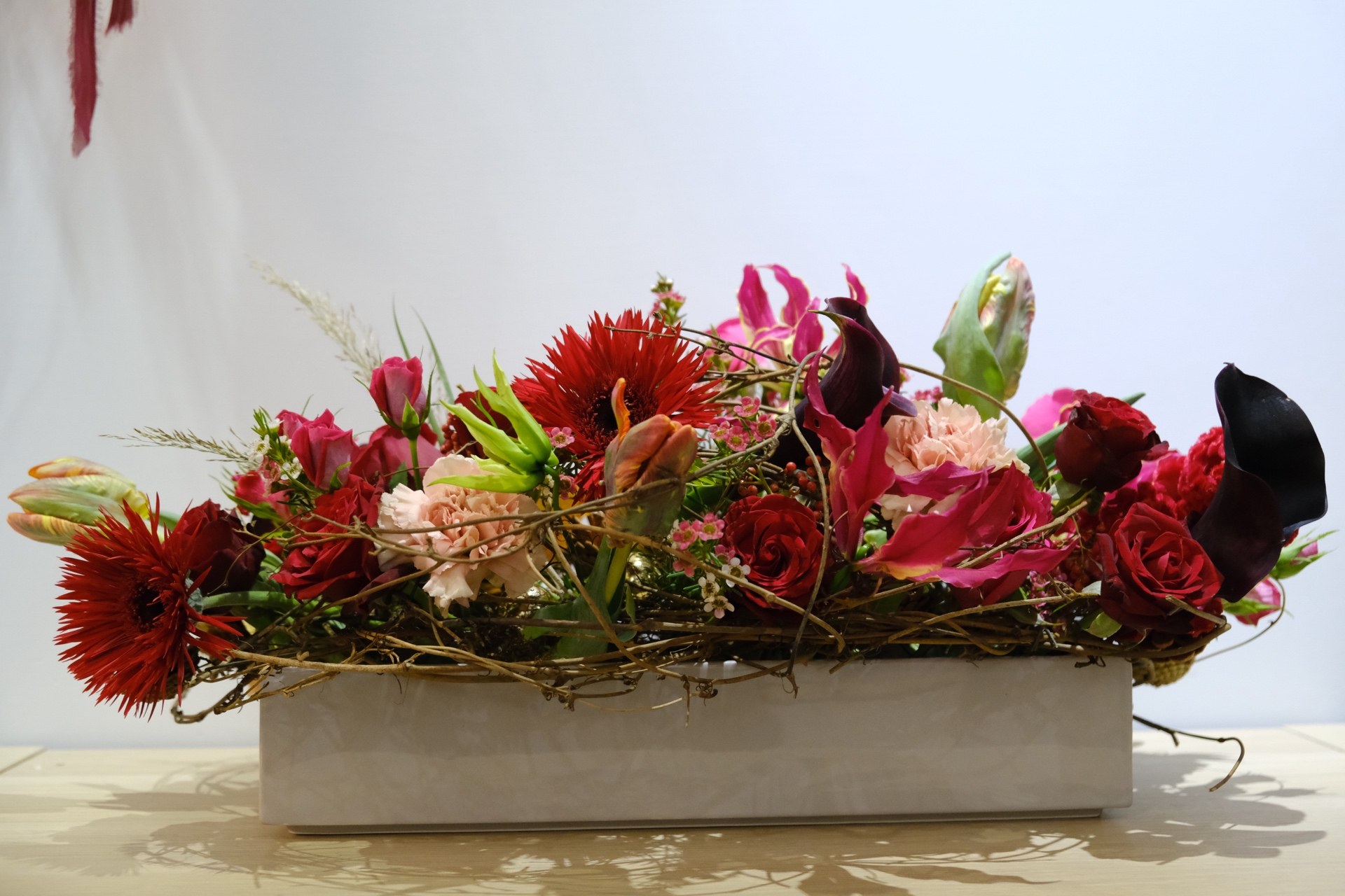 Red floral arrangement