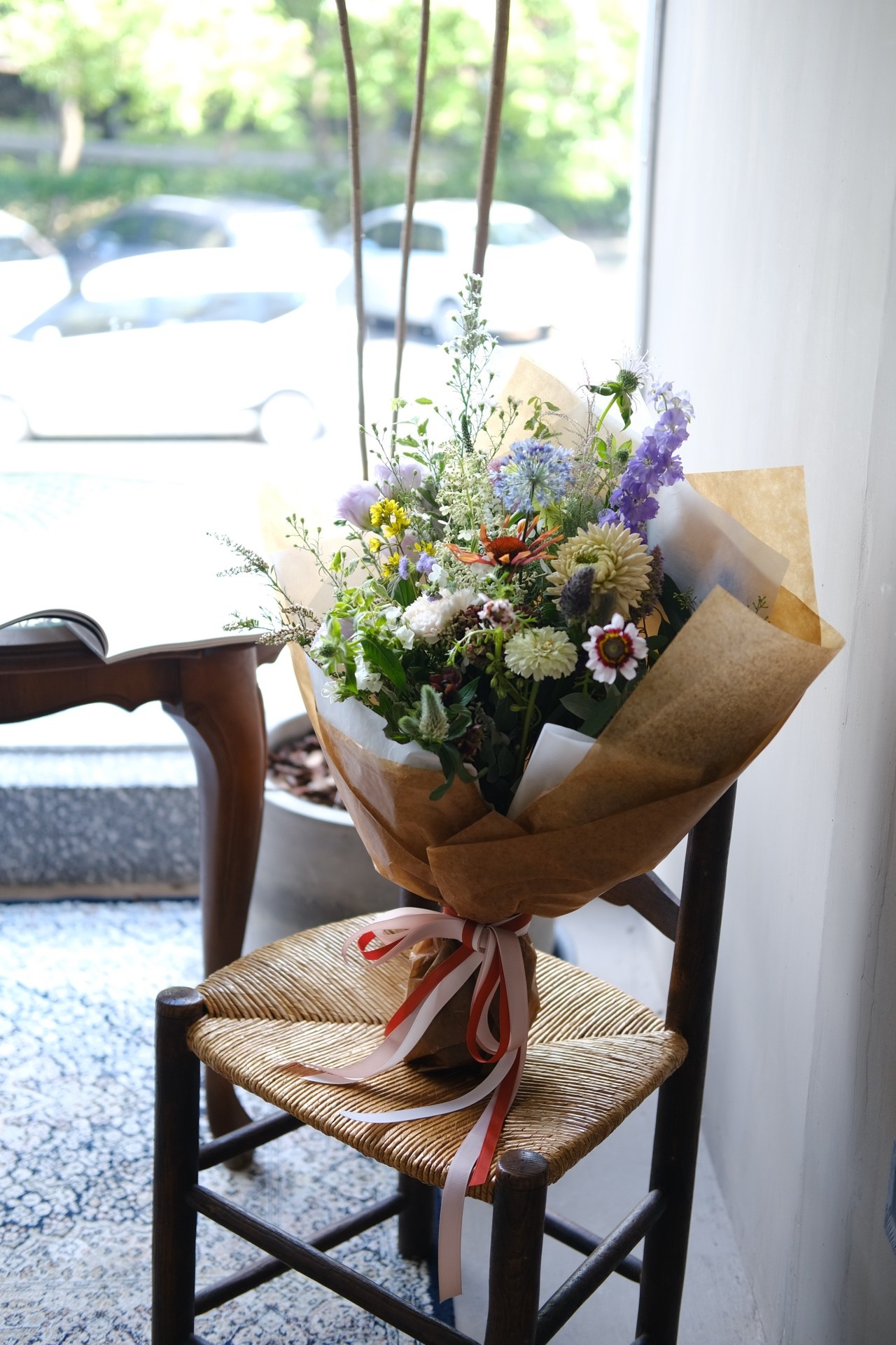 Wildflower wrapped bouquet