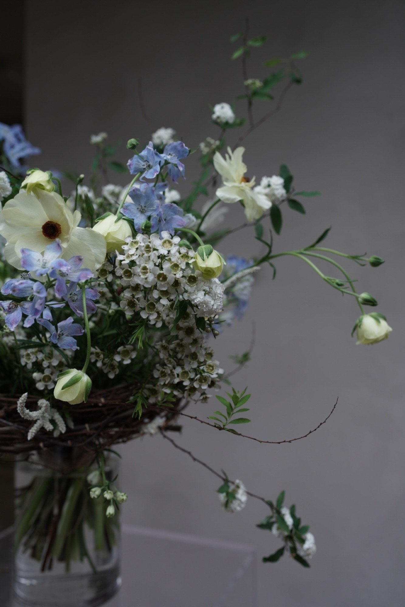 Blue & white floral design
